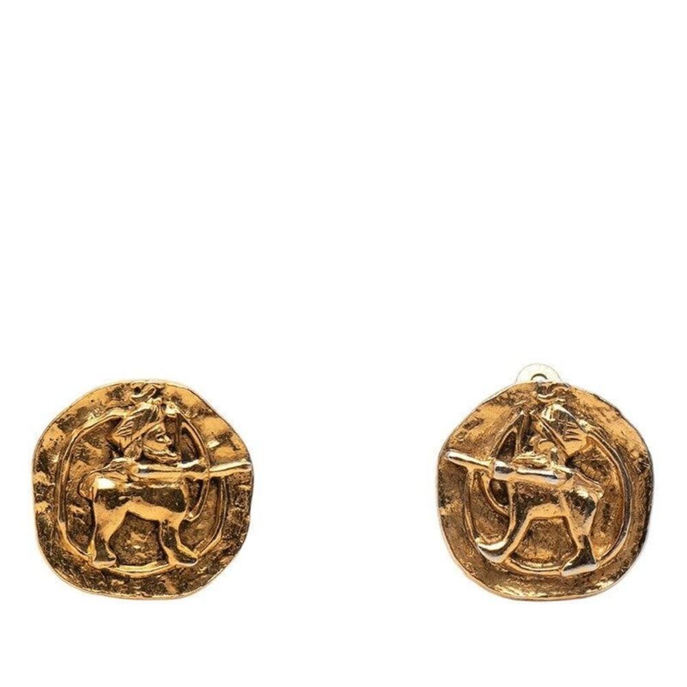 Chanel Gold Plated Clip-On Earrings